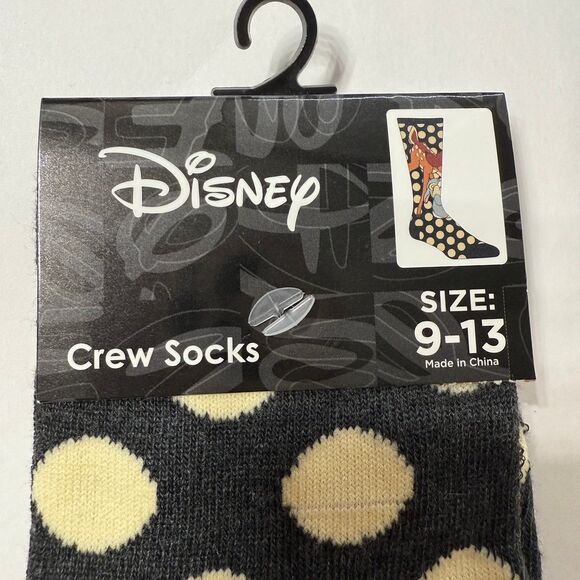 NWT Disney Bambi and Thumper Novelty Crew Socks Unisex Size 9-13 - Picture 2 of 3